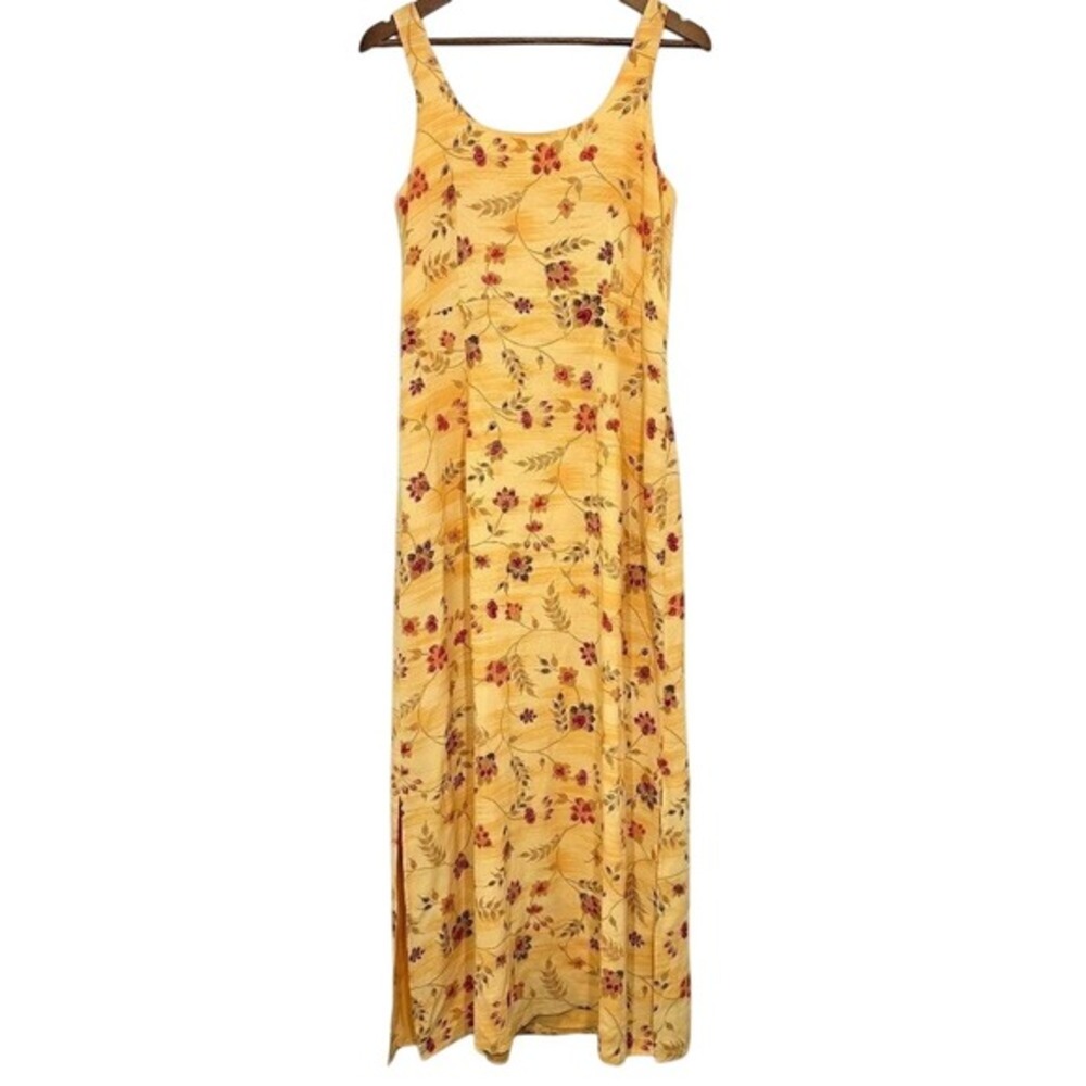 Eddie Bauer Yellow Floral Maxi Dress